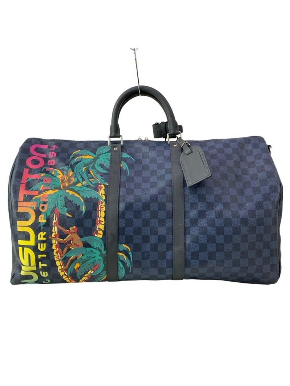 Louis Vuitton Boston Bag Keepall Bandouliere 55 Damier Cobalt Jungle Leather